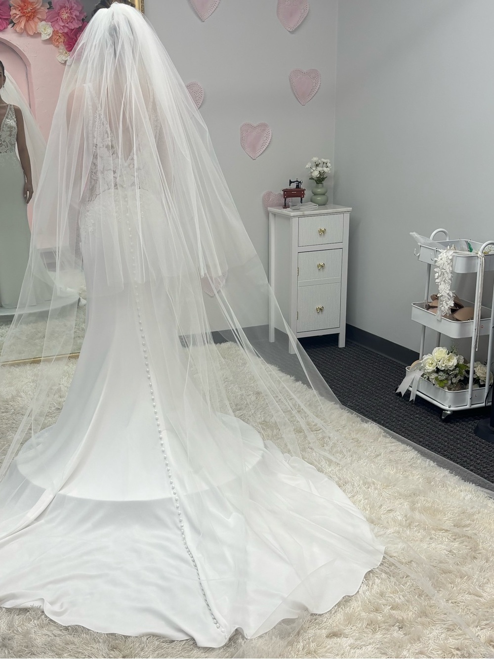 Two-tier chapel length veil (simple, no added decor)